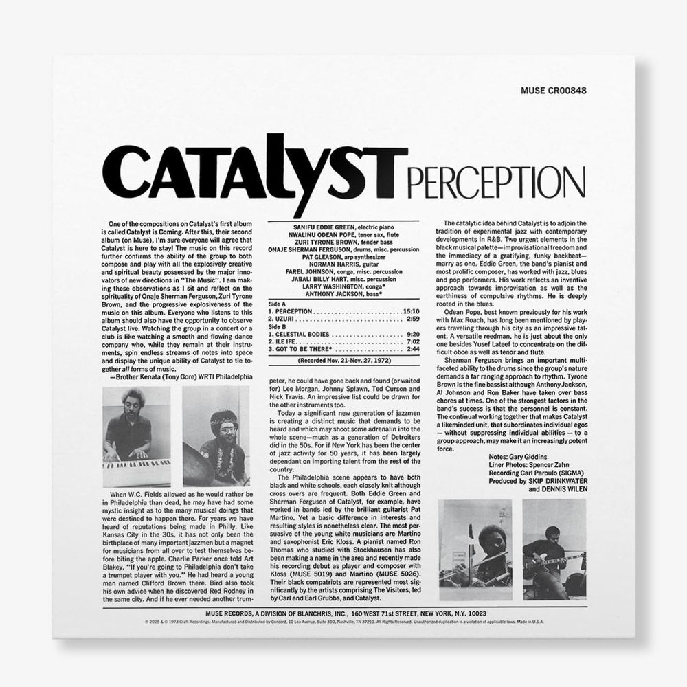 Catalyst Perception - Jazz Dispensary Top Shelf Series 180 Gram Black Vinyl - Sealed US vinyl LP album (LP record) 888072669277