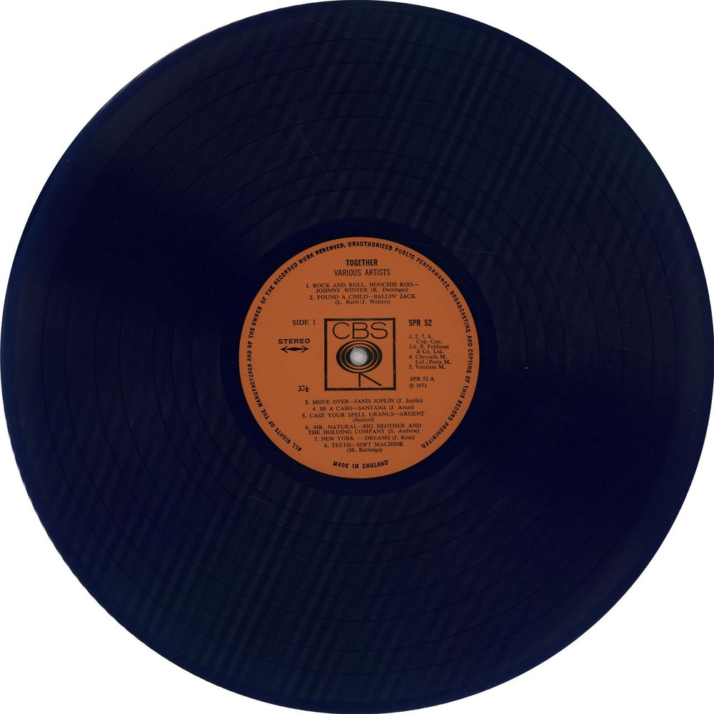 CBS Records Together - Blue Vinyl + Newspaper UK vinyl LP album (LP record) I1ULPTO653443