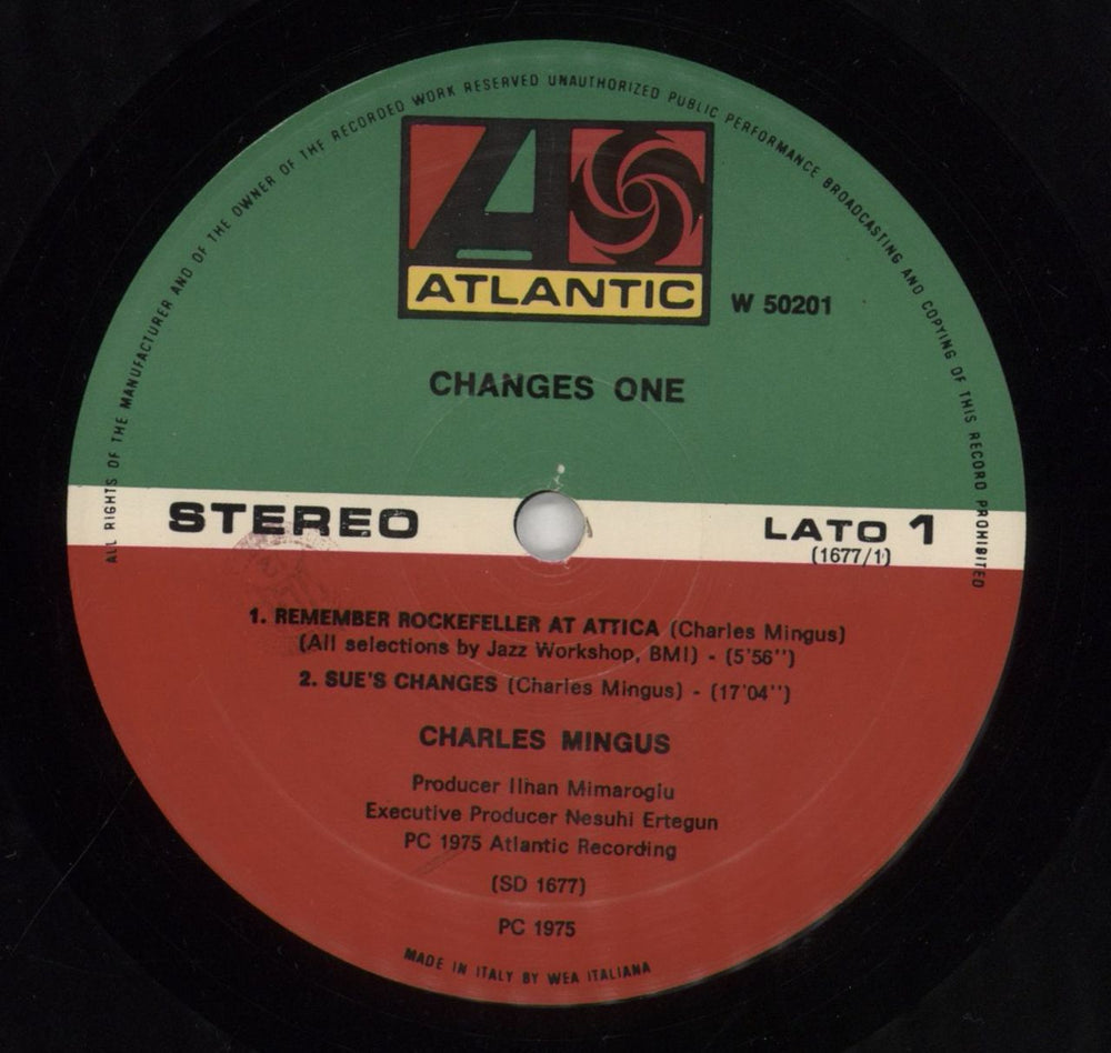 Charles Mingus Changes One Italian vinyl LP album (LP record) CA8LPCH854767
