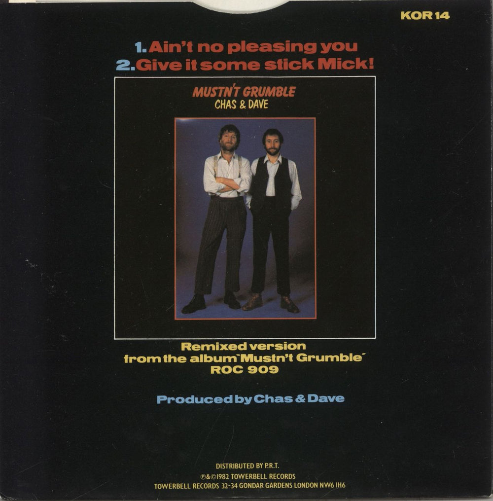 Chas & Dave Ain't No Pleasing You UK 7" vinyl single (7 inch record / 45)