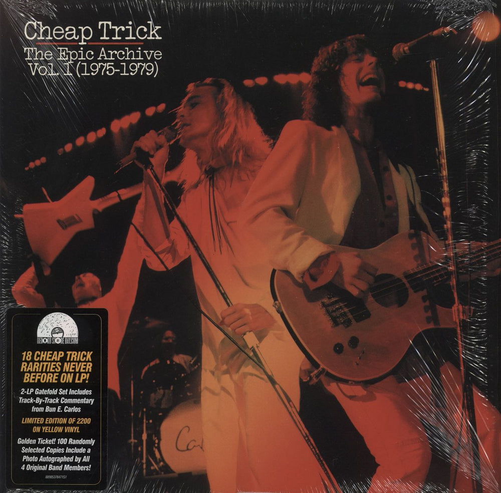 Cheap Trick The Epic Archive, Vol. 1 [1975-1979] - RSD17 - Yellow Vinyl - Shrink & Hype-sticker US 2-LP vinyl record set (Double LP Album) RGM-0536