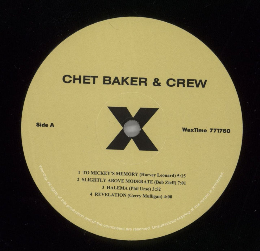Chet Baker Chet Baker & Crew - 180gm UK vinyl LP album (LP record) 6CBLPCH864391