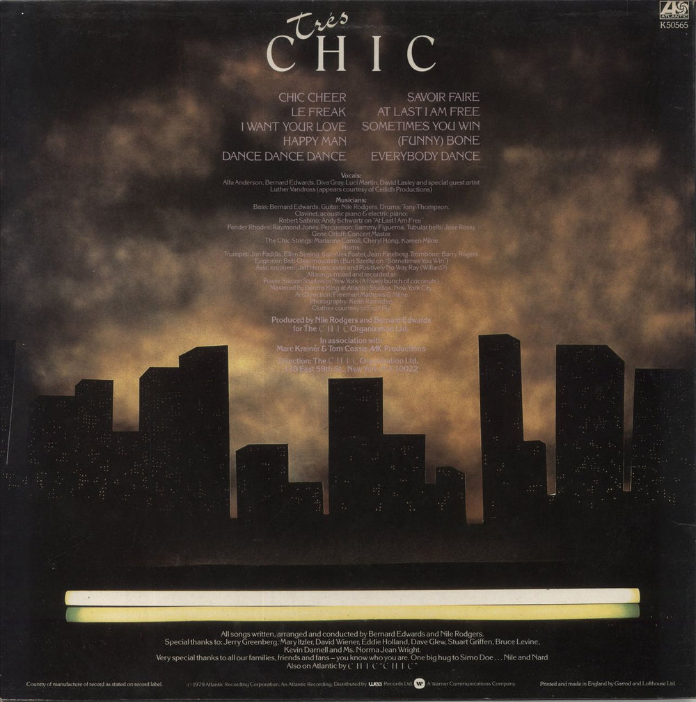 Chic Tres Chic UK vinyl LP album (LP record)