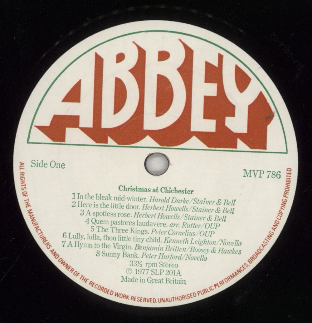 Chichester Cathedral Choir Christmas At Chichester UK vinyl LP album (LP record) 8QPLPCH856420
