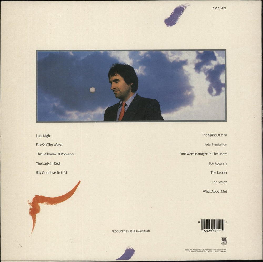 Chris De Burgh Into The Light UK vinyl LP album (LP record) 082839512114