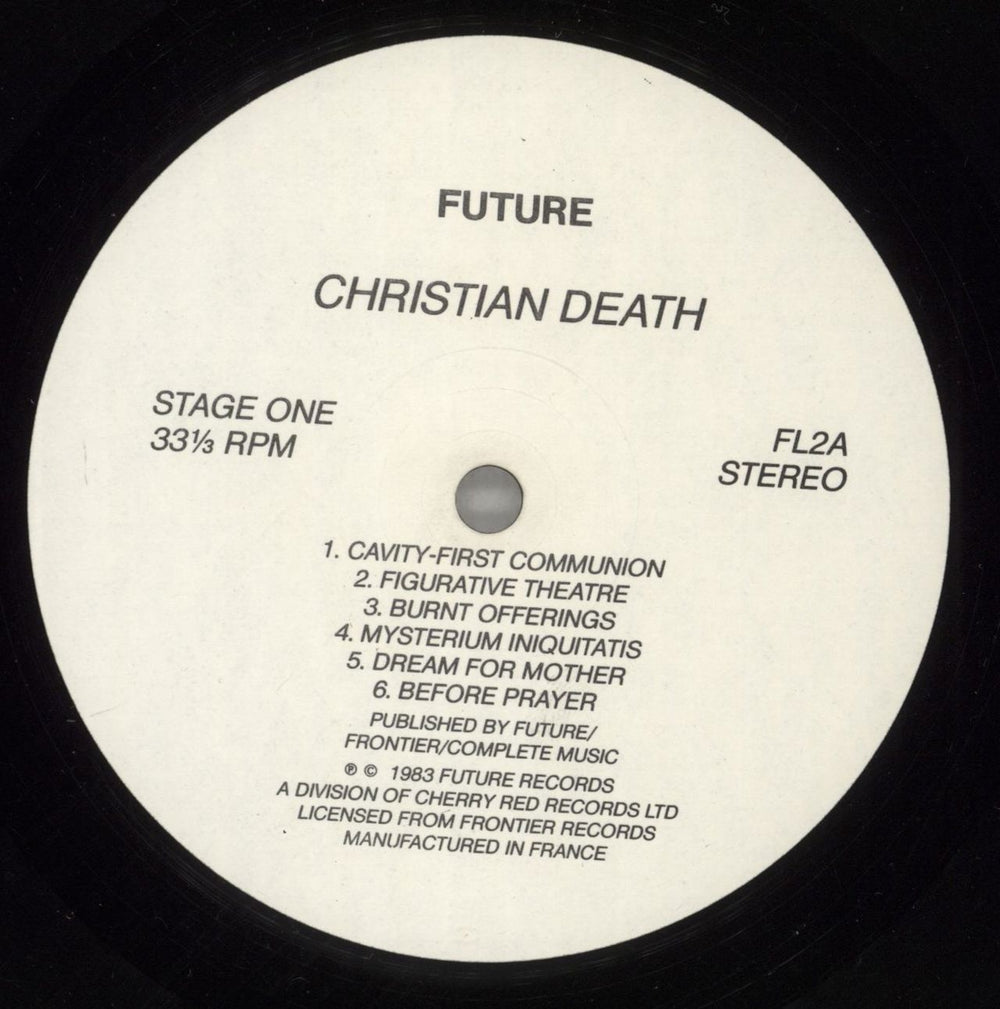 Christian Death Only Theatre Of Pain UK vinyl LP album (LP record) CHRLPON880028