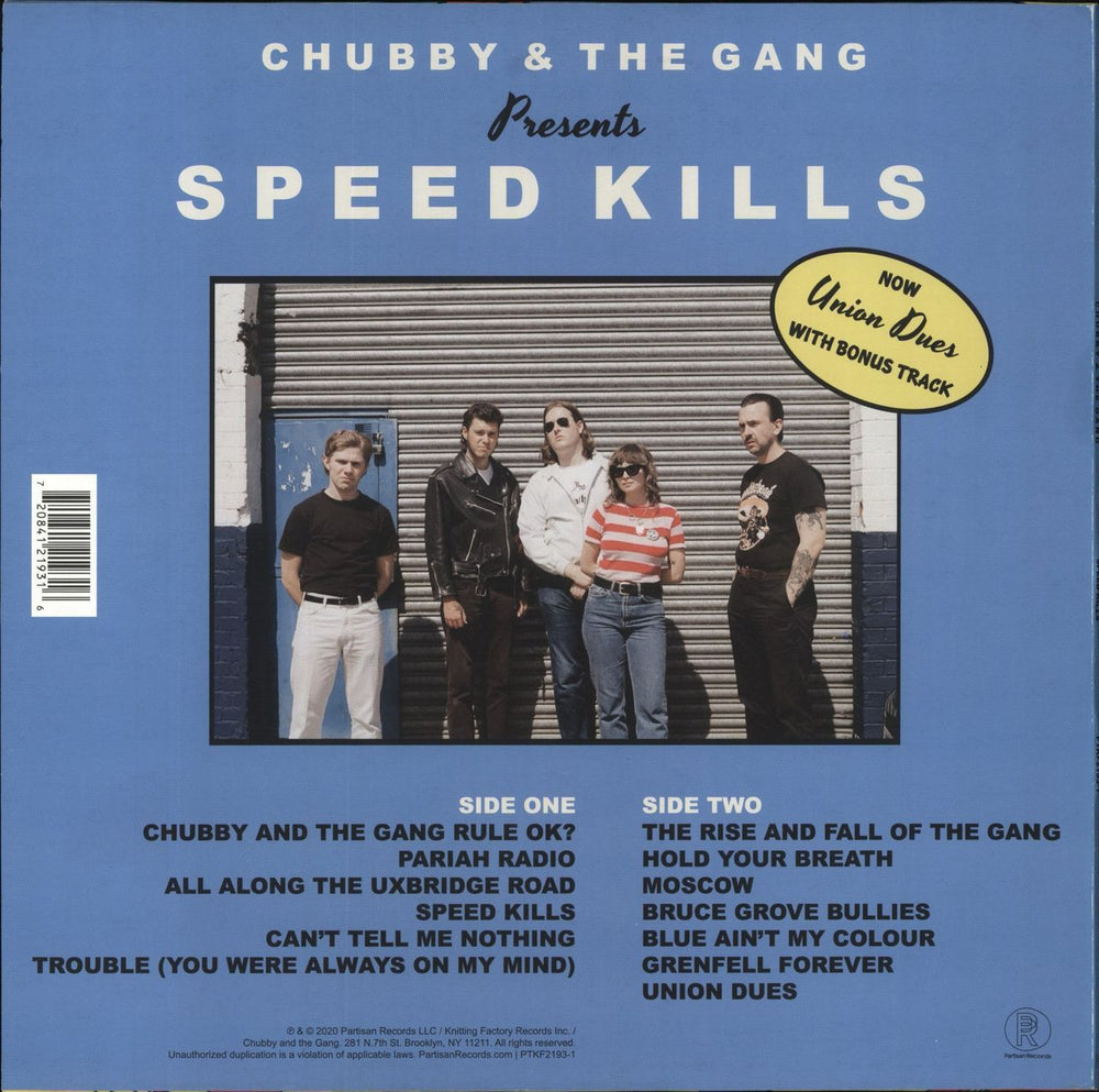Chubby And The Gang Speed Kills - Yellow Vinyl UK vinyl LP album (LP record) 720841219316