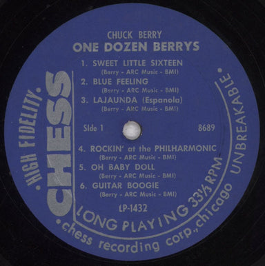 Chuck Berry One Dozen Berrys US vinyl LP album (LP record) CHKLPON847314