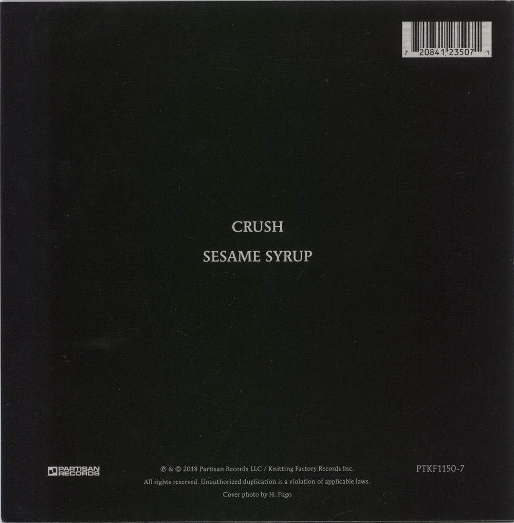 Cigarettes After Sex Crush US 7" vinyl single (7 inch record / 45) 720841235071