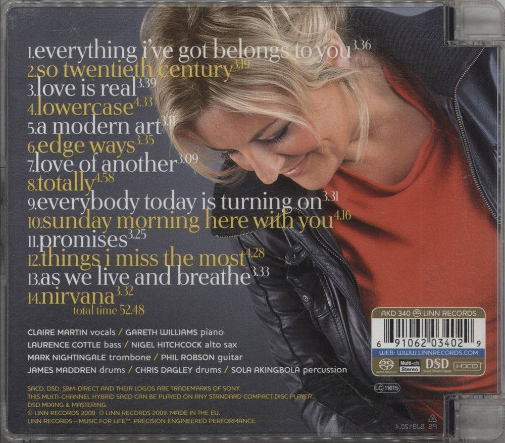 Claire Martin A Modern Art UK super audio CD SACD 691062034029