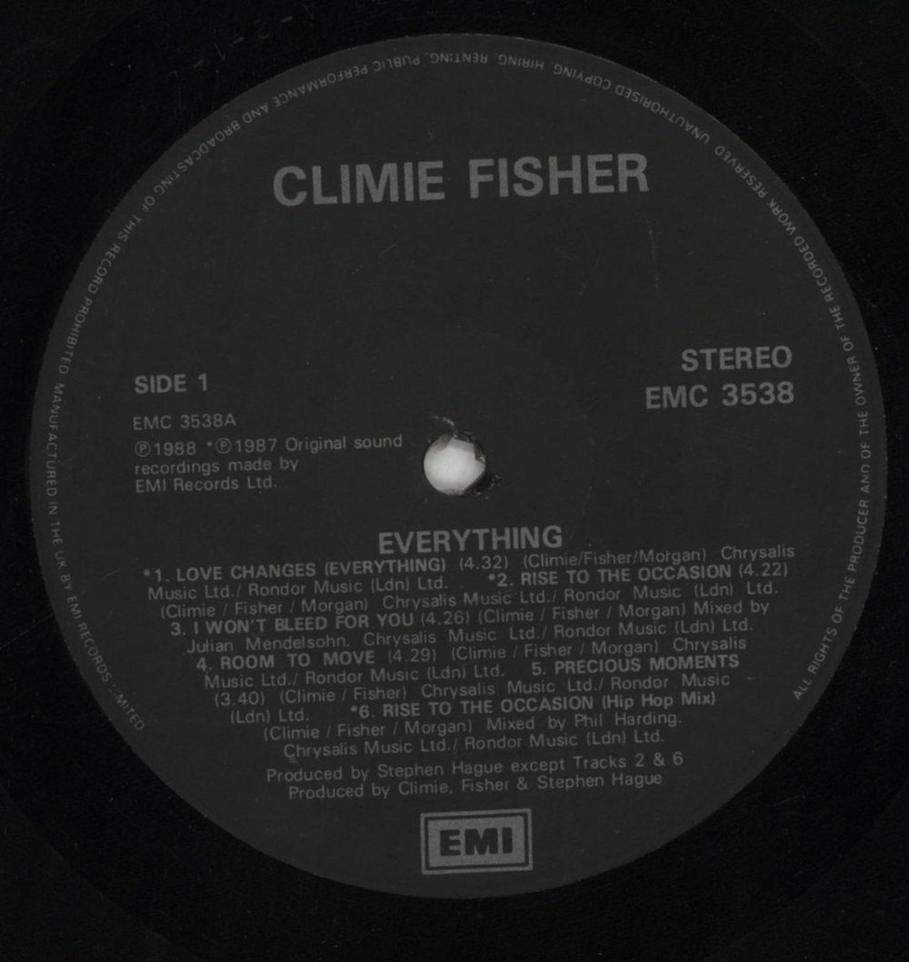 Climie Fisher Everything UK vinyl LP album (LP record) CLILPEV479132