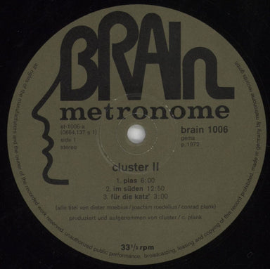 Cluster Cluster II - VG German vinyl LP album (LP record) F1ULPCL849962