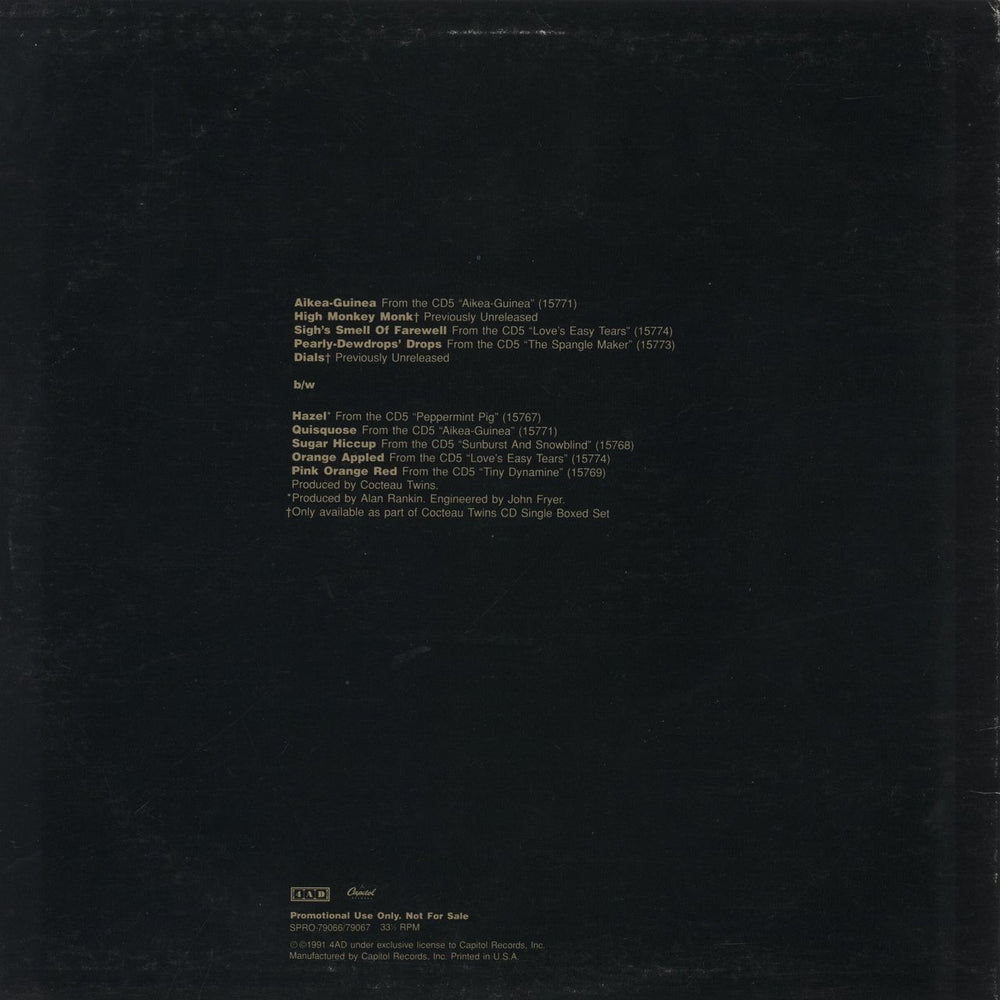 Cocteau Twins Sampler US Promo vinyl LP album (LP record)