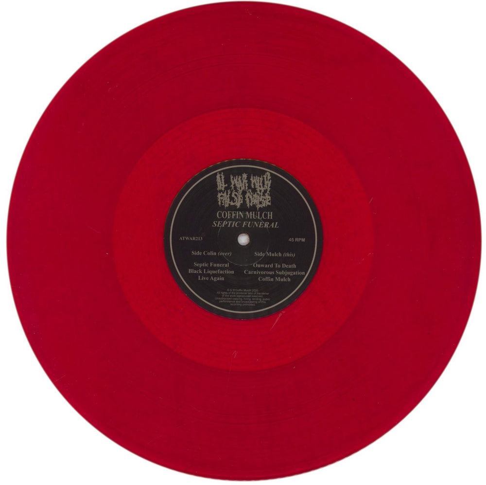 Coffin Mulch  Septic Funeral - Red Vinyl UK 12" vinyl single (12 inch record / Maxi-single) 6VJ12SE841799