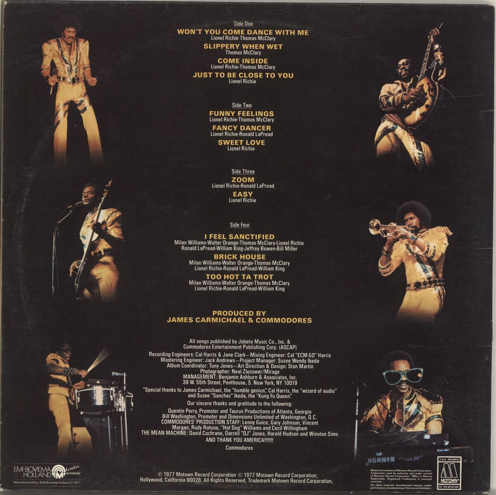 Commodores Live Dutch 2-LP vinyl record set (Double LP Album) CMM2LLI695032