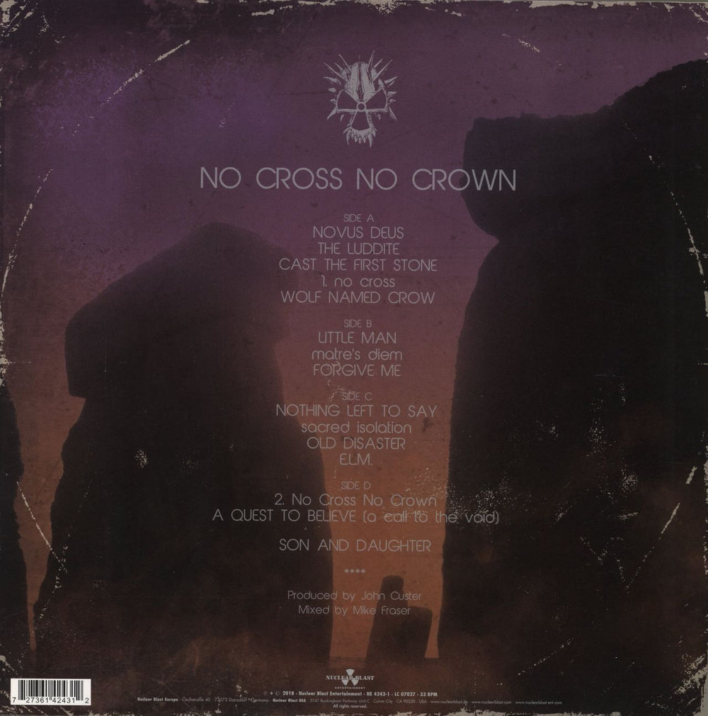 Corrosion Of Conformity No Cross No Crown UK 2-LP vinyl record set (Double LP Album) 727361424312