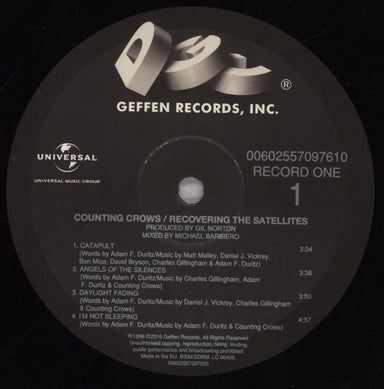 Counting Crows Recovering The Satellites - 180gram Dutch 2-LP vinyl record set (Double LP Album) CNT2LRE835560