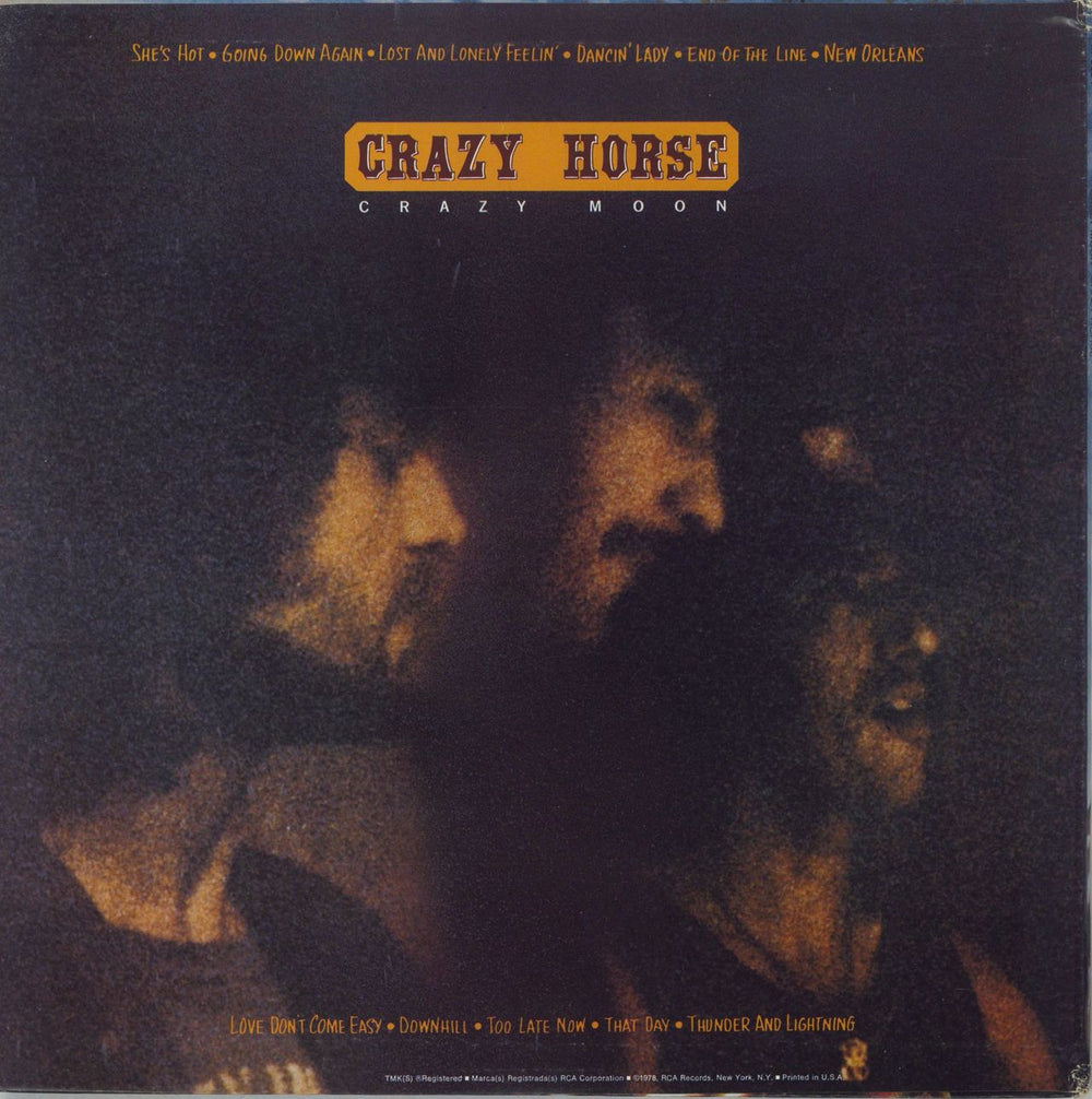 Crazy Horse Crazy Moon US vinyl LP album (LP record) CRZLPCR267005