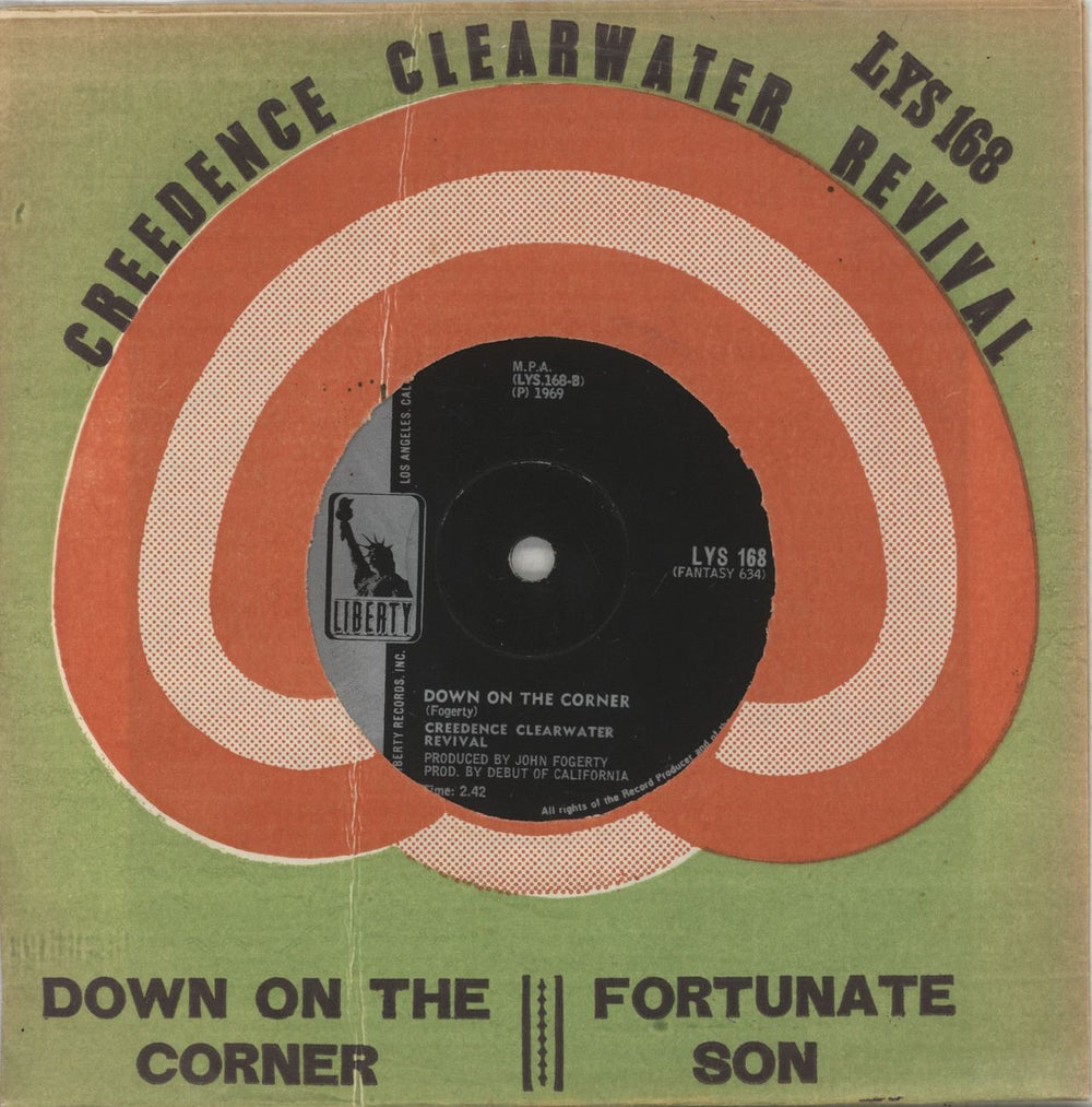 Creedence Clearwater Revival Fortunate Son US 7" vinyl single (7 inch record / 45)