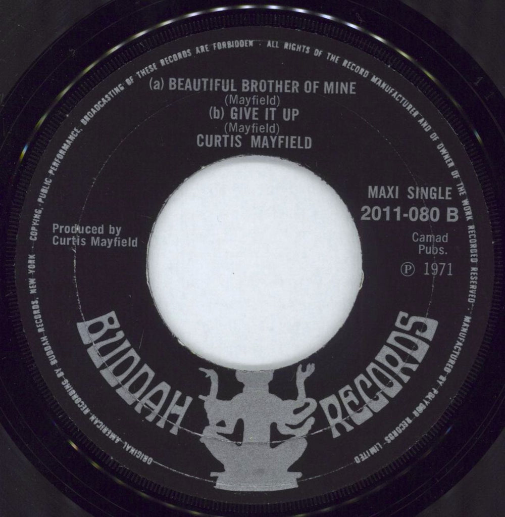 Curtis Mayfield Move On Up - Wide UK 7" vinyl single (7 inch record / 45) CMA07MO722054