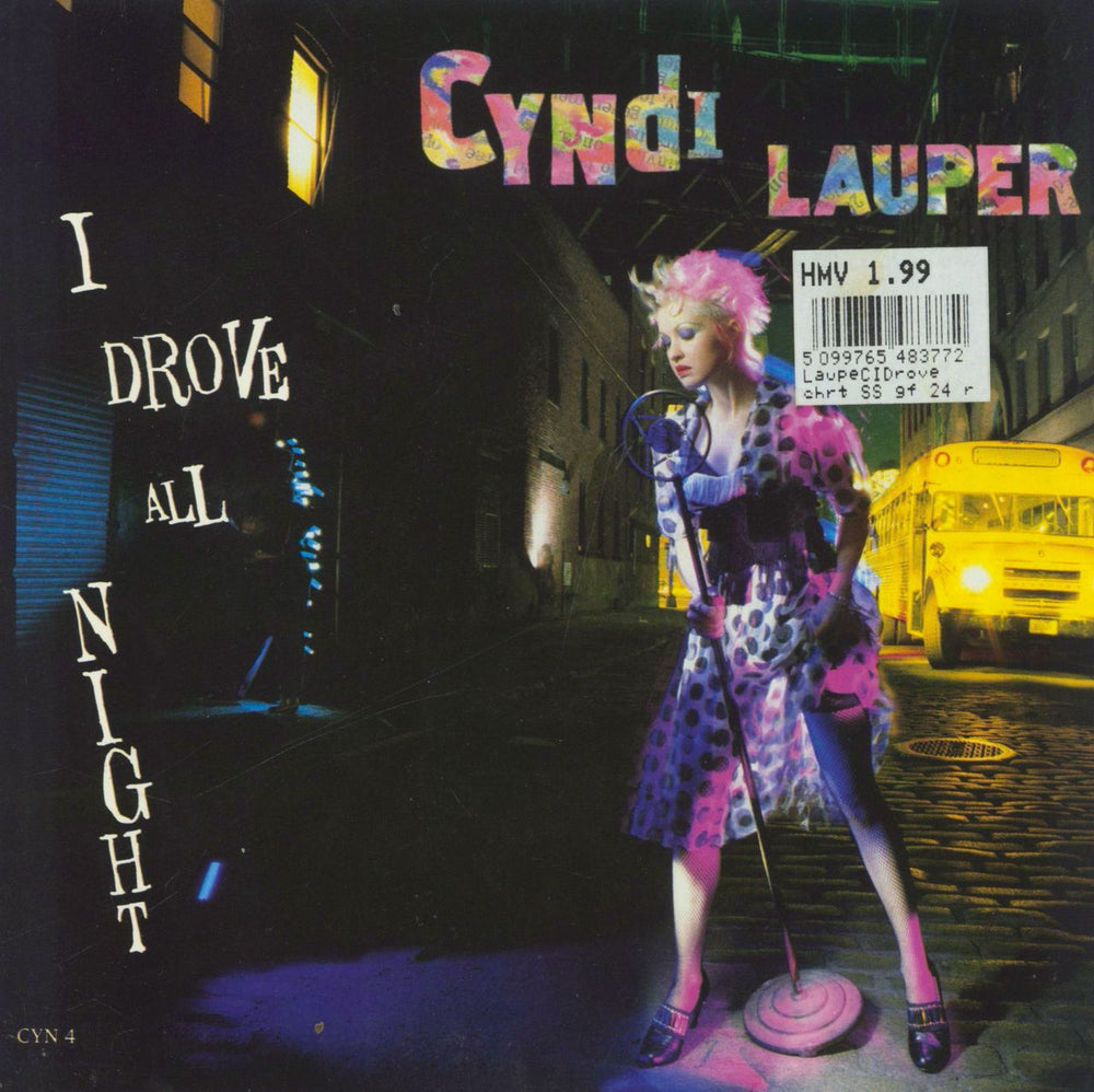 Cyndi Lauper I Drove All Night UK 7" vinyl single (7 inch record / 45) CYN4