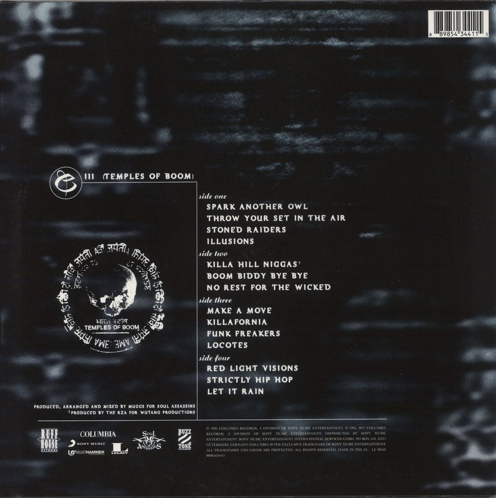 Cypress Hill III - Temples Of Boom - 180 Gram UK 2-LP vinyl record set (Double LP Album) 889854344115