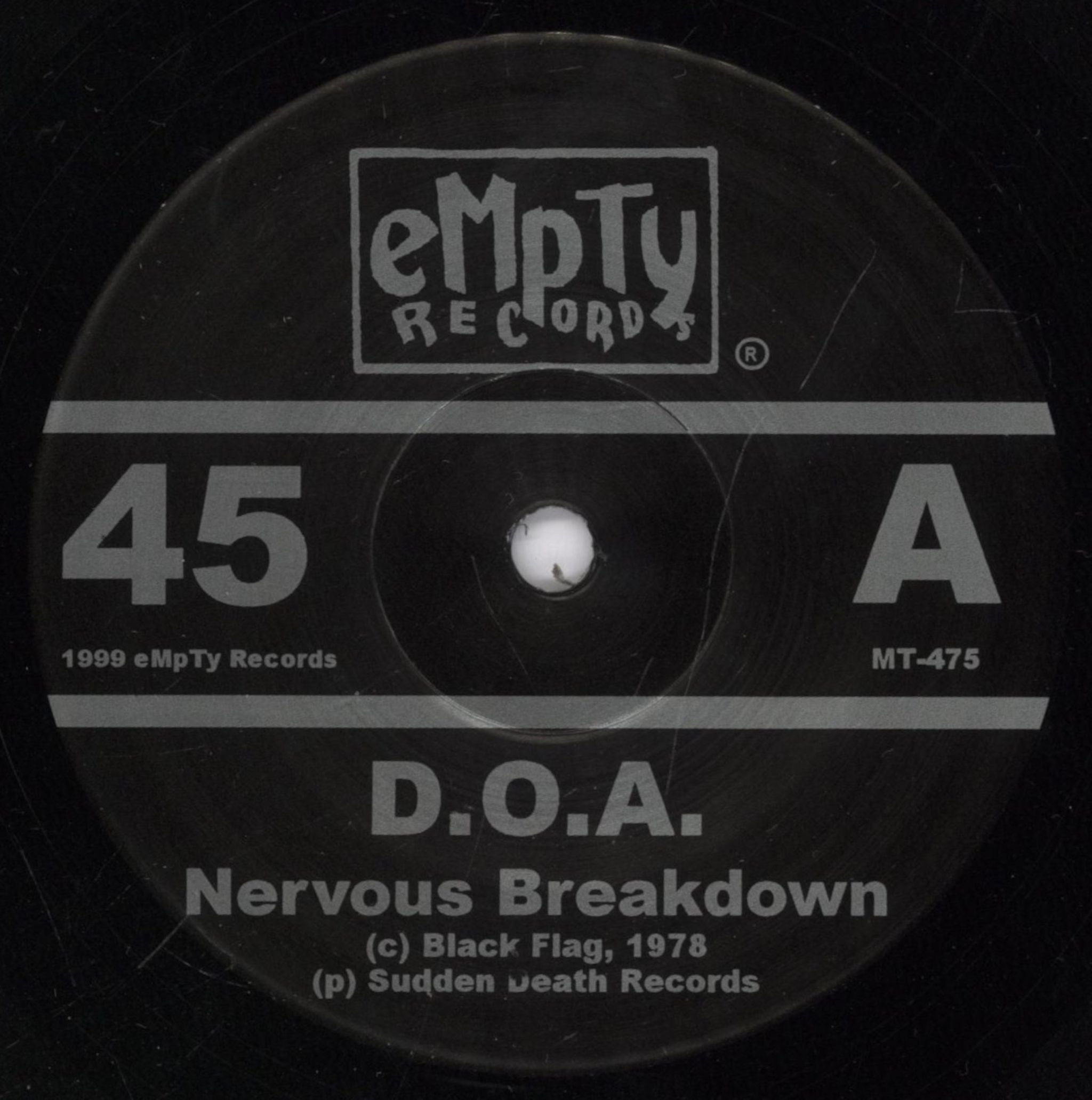 D.O.A. Nervous Breakdown / Durst Und Wurst German 7\" vinyl single (7 inch record / 45) D-A07NE891748