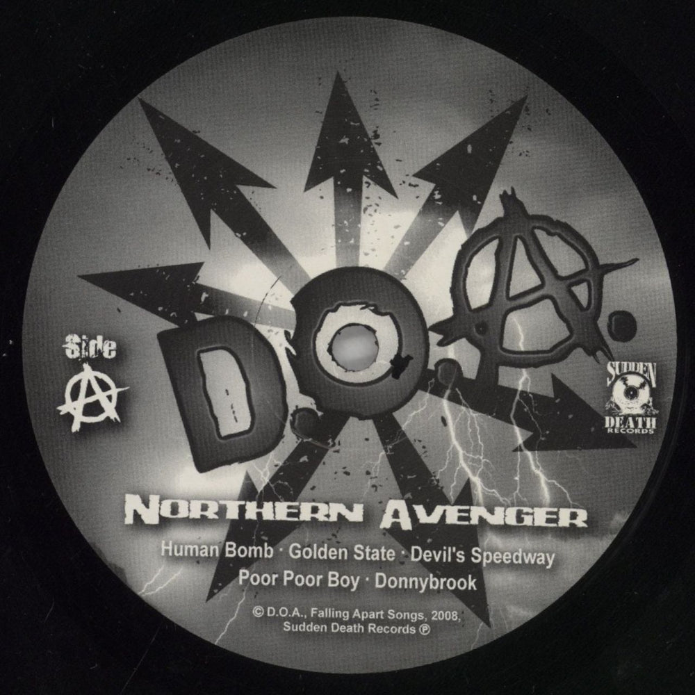D.O.A. Northern Avenger US vinyl LP album (LP record) D-ALPNO860073
