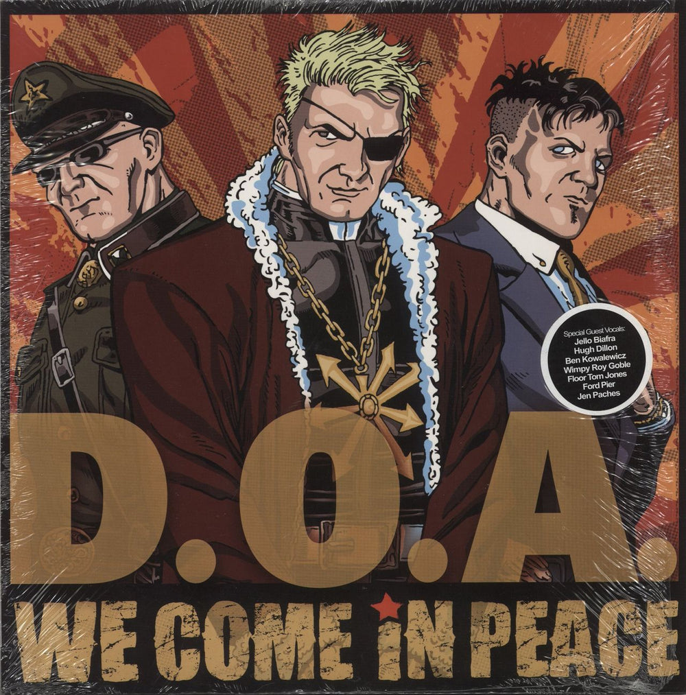 D.O.A. We Come In Peace Canadian vinyl LP album (LP record) SDR0099LP