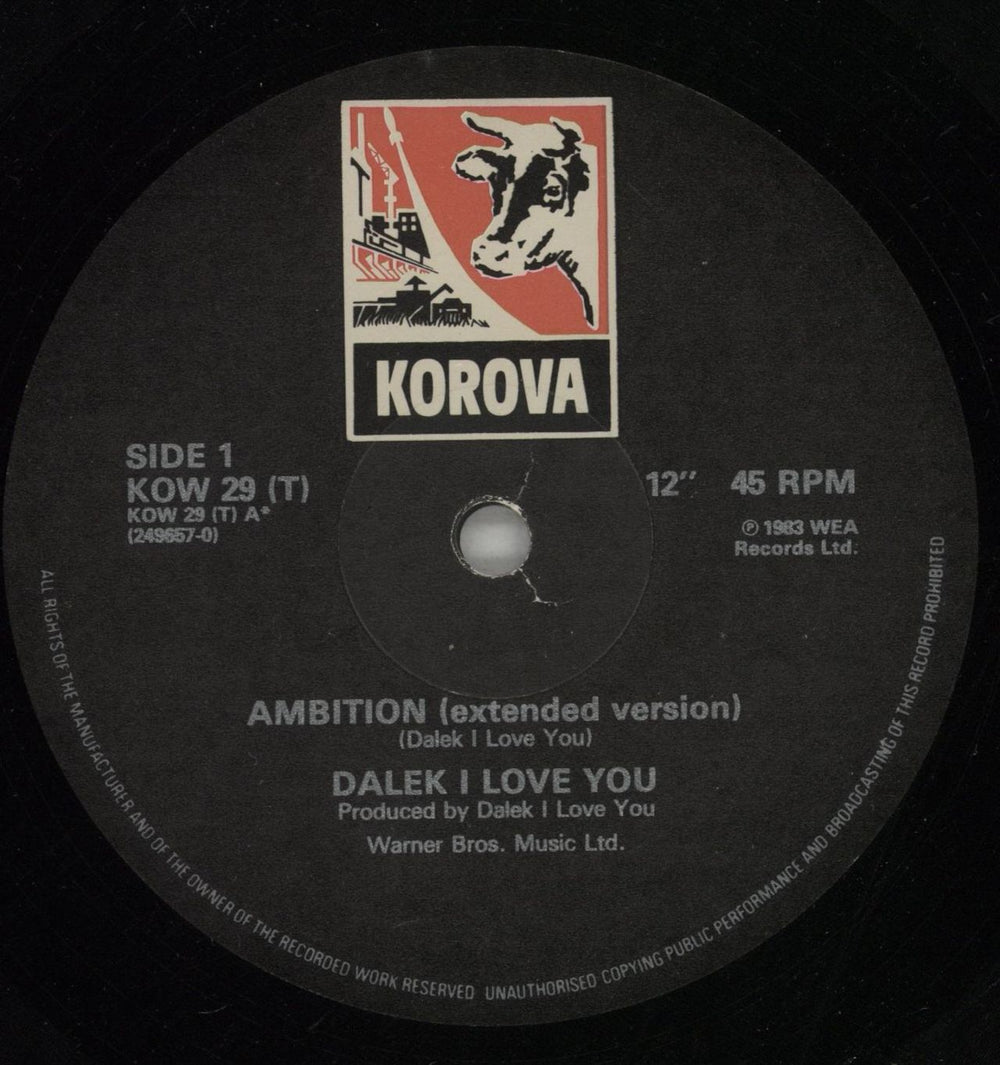 Dalek I Love You Ambition UK 12" vinyl single (12 inch record / Maxi-single) DZ712AM619013