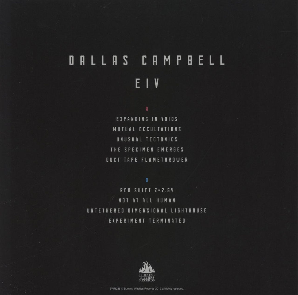 Dallas Campbell EIV - 180g Blue & Yellow Marble Vinyl UK 12" vinyl single (12 inch record / Maxi-single)