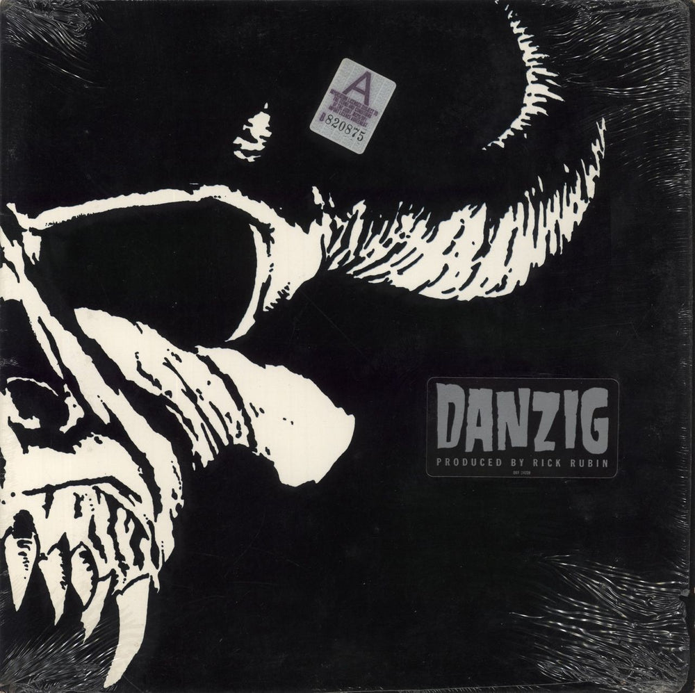 Danzig Danzig - Sticker & Shrink US vinyl LP album (LP record) DEF24208