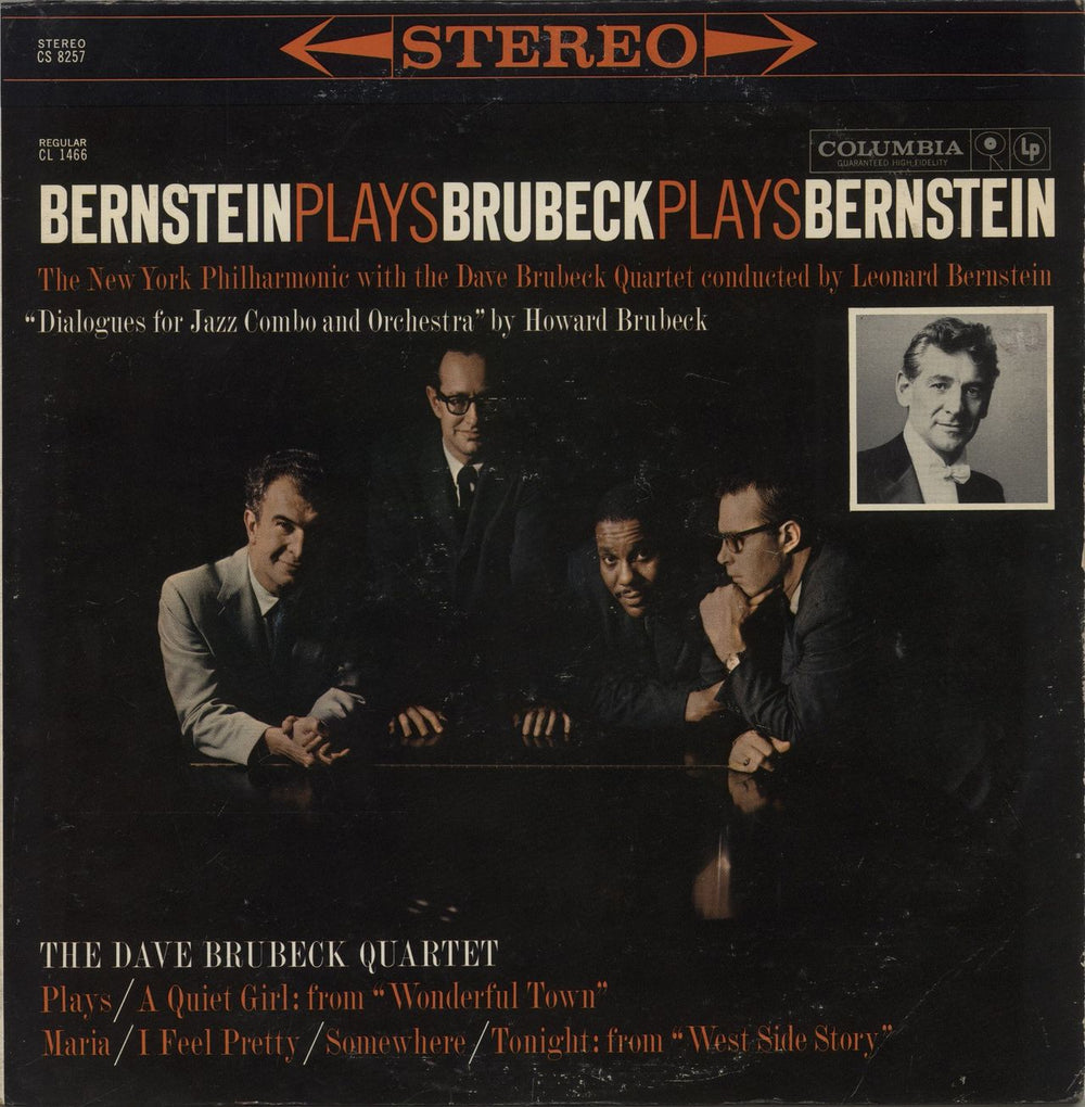 Dave Brubeck Bernstein Plays Brubeck Plays Bernstein US vinyl LP album (LP record) CL8257