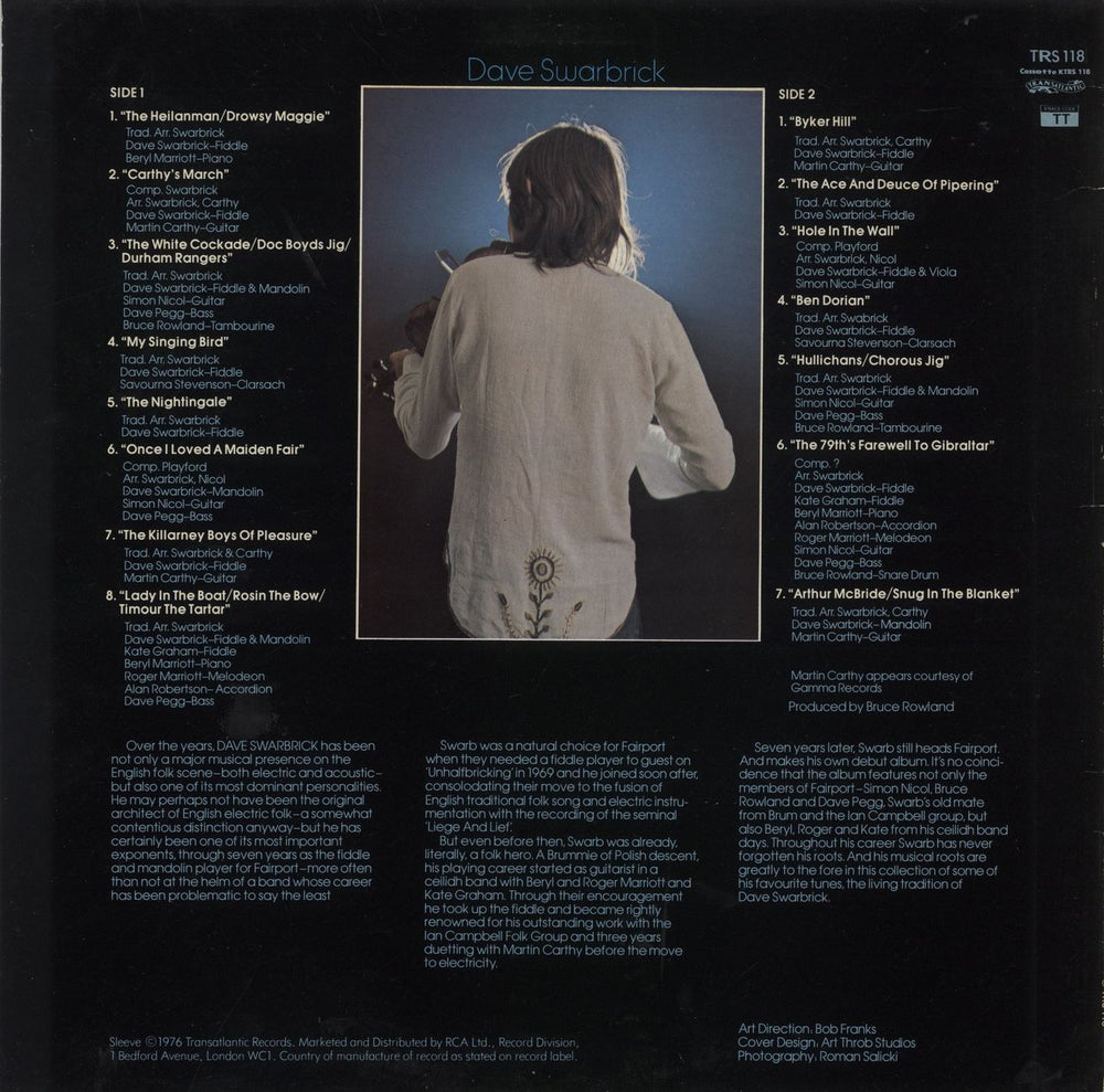 Dave Swarbrick Swarbrick UK vinyl LP album (LP record)