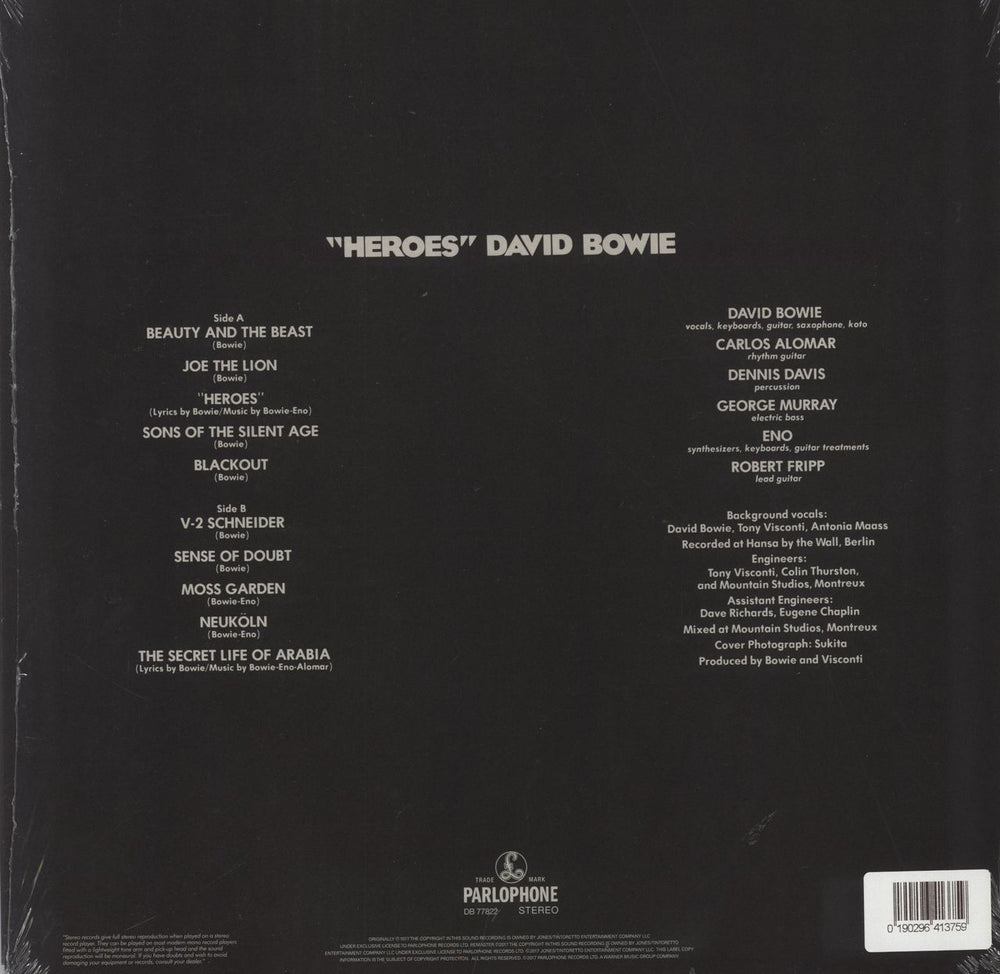 David Bowie Heroes - 45th Anniversary Grey Vinyl - Retail Store Exclusive UK vinyl LP album (LP record) 190296413759