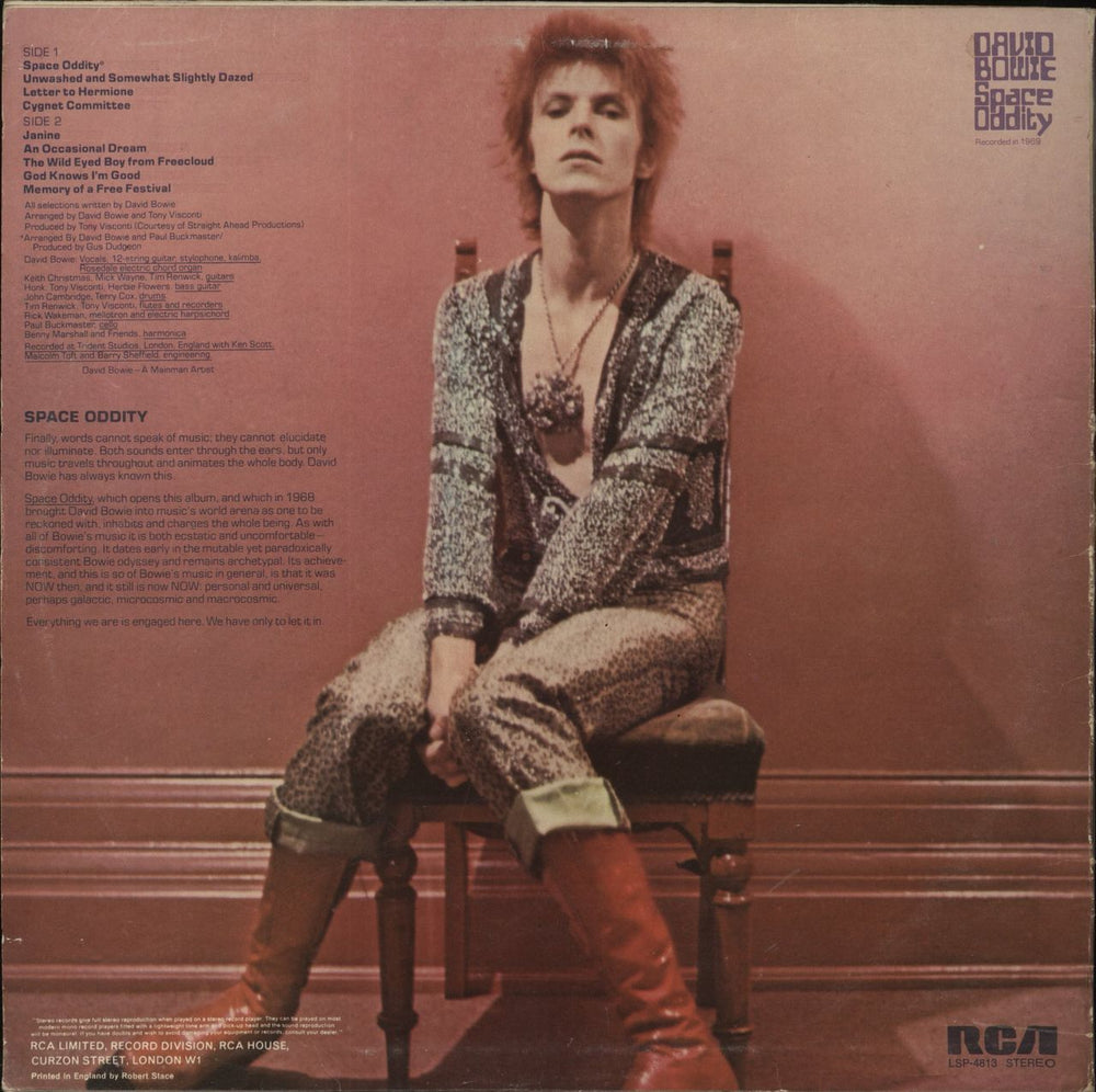 David Bowie Space Oddity - 1st + Inner - 2E/1E UK vinyl LP album (LP record)