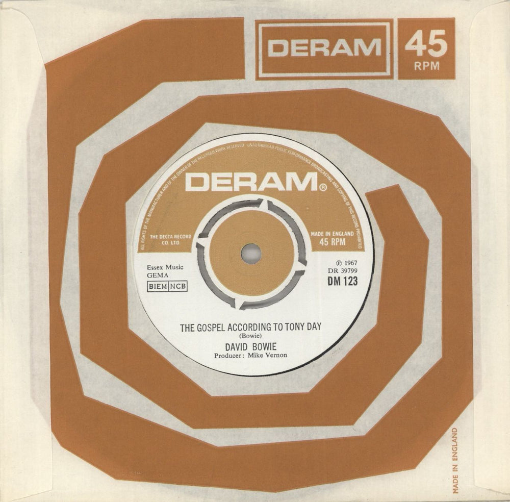 David Bowie The Laughing Gnome - 2nd UK 7" vinyl single (7 inch record / 45)