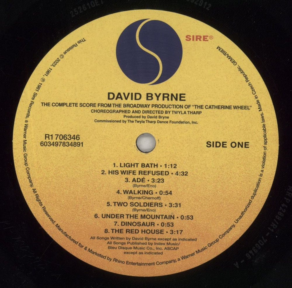 David Byrne The Catherine Wheel 'Complete Score' - RSD 2023 UK 2-LP vinyl record set (Double LP Album) BYN2LTH856000