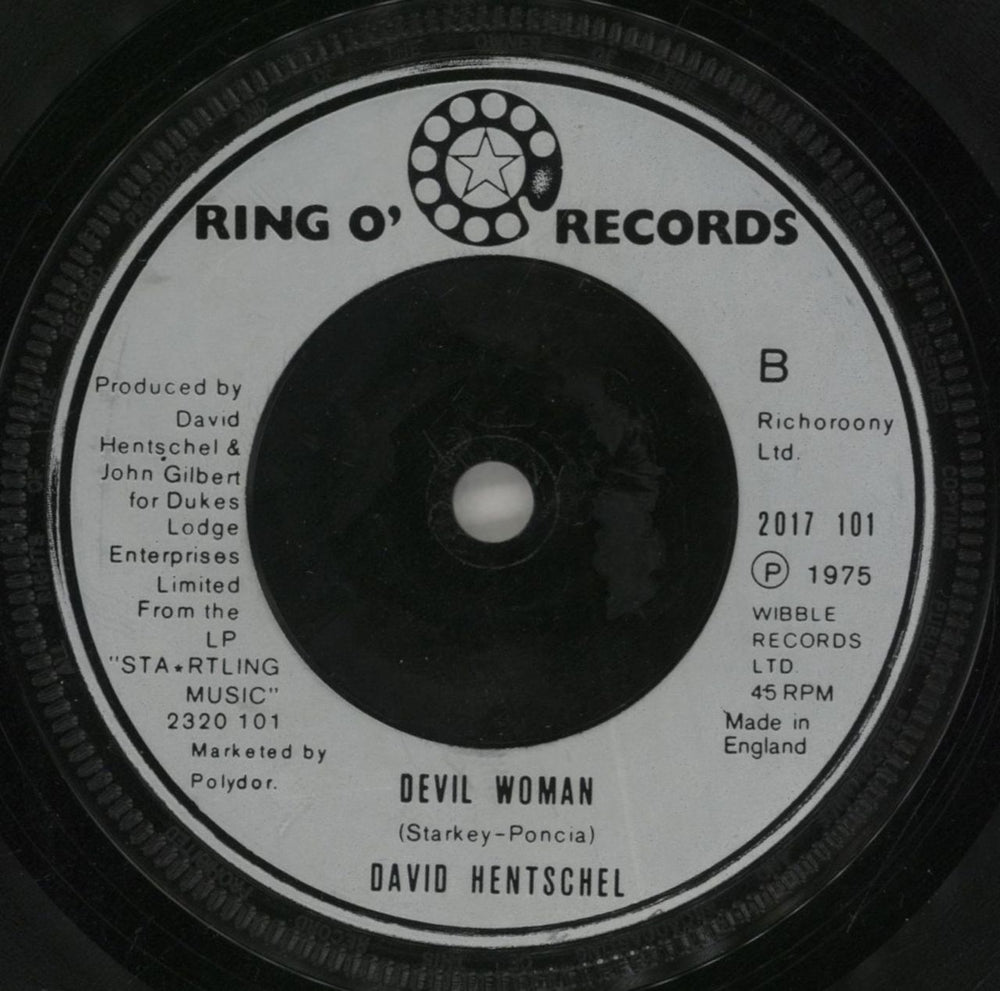 David Hentschel Oh My My UK 7" vinyl single (7 inch record / 45)