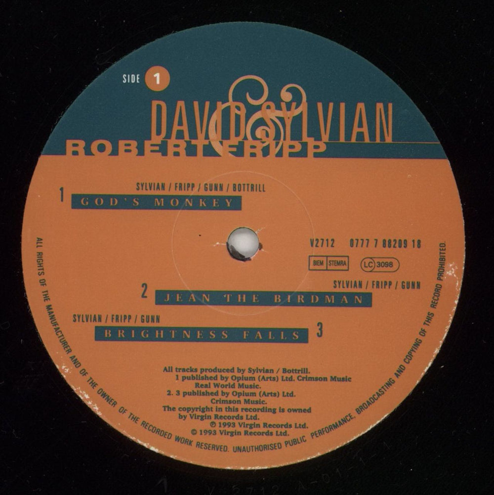 David Sylvian The First Day - VG UK 2-LP vinyl record set (Double LP Album) SYL2LTH864815