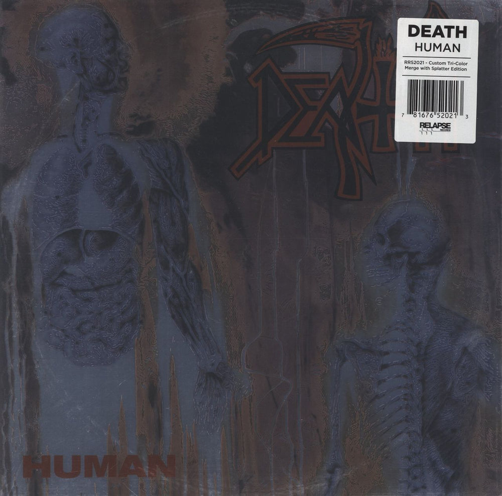 Death Human - Custom Tri-Color Merge With Splatter Edition US vinyl LP album (LP record) RR52021 / RR7165
