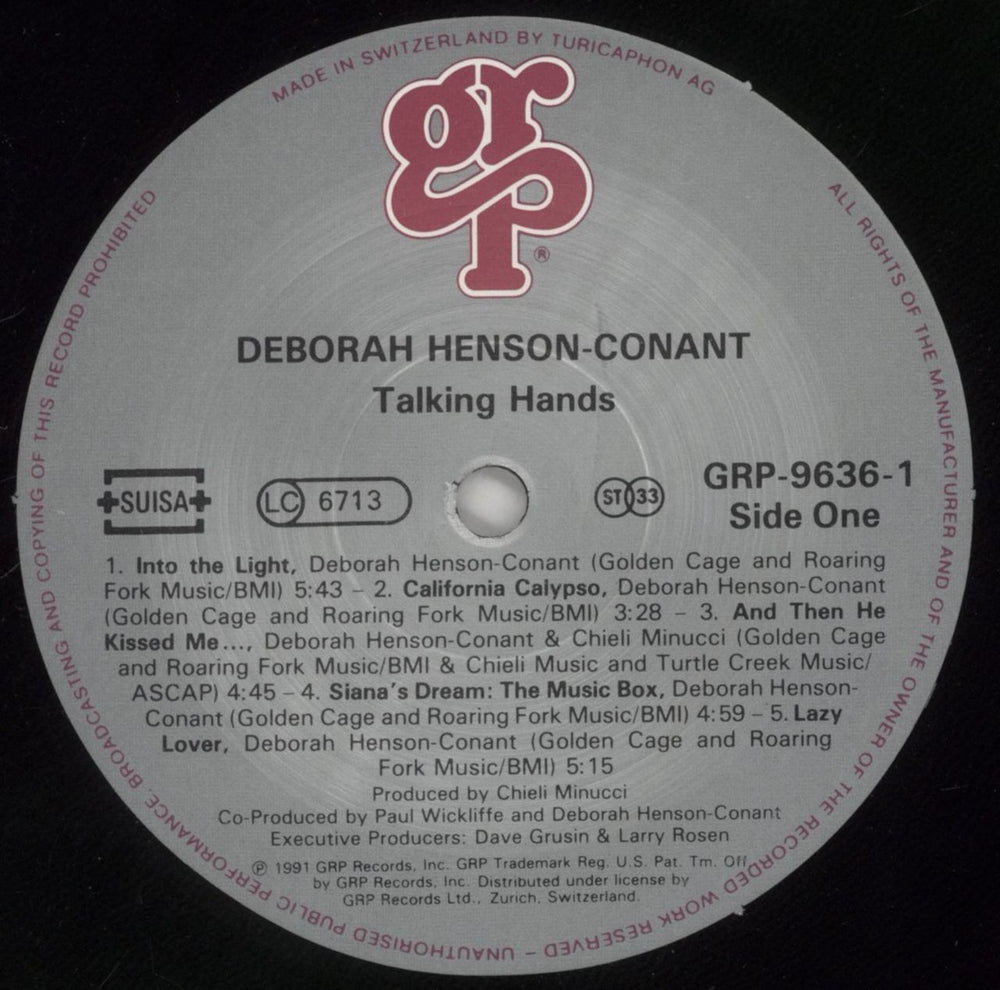 Deborah Henson-Conant Talking Hands Swiss vinyl LP album (LP record) I7QLPTA860684