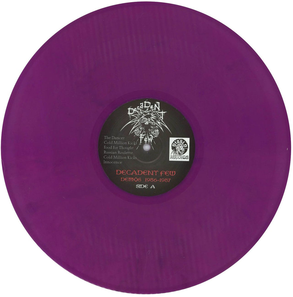 Decadent Few Demos 1986-1987 - Purple Vinyl UK 2-LP vinyl record set (Double LP Album) 6NR2LDE835356