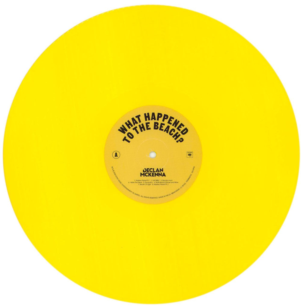 Declan McKenna What Happened To The Beach - Yellow Vinyl - Autographed UK vinyl LP album (LP record) 291LPWH881097
