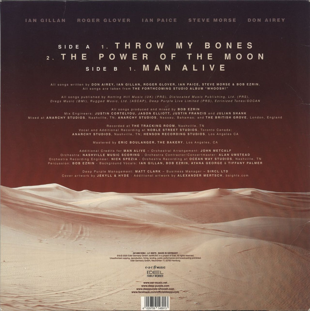 Deep Purple Throw My Bones/ Man Alive UK 10" vinyl single (10 inch record) 4029759148913