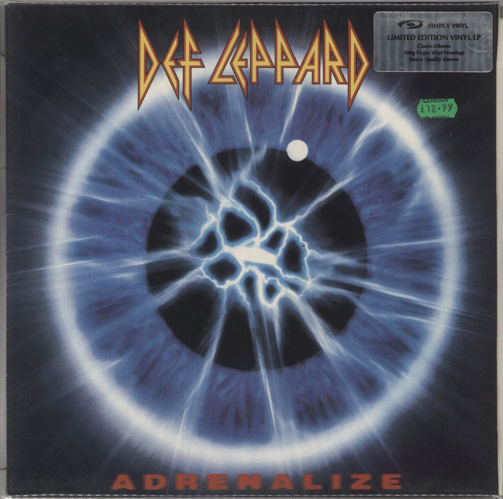 Def Leppard Adrenalize UK vinyl LP album (LP record) SVLP148