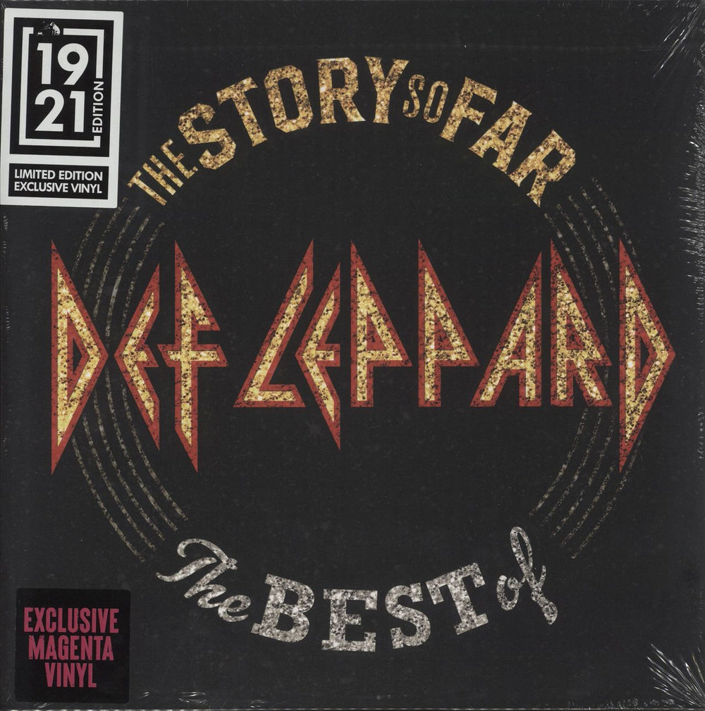 Def Leppard The Story So Far: The Best Of - Magenta Vinyl - Sealed UK 2-LP vinyl record set (Double LP Album) 6791036
