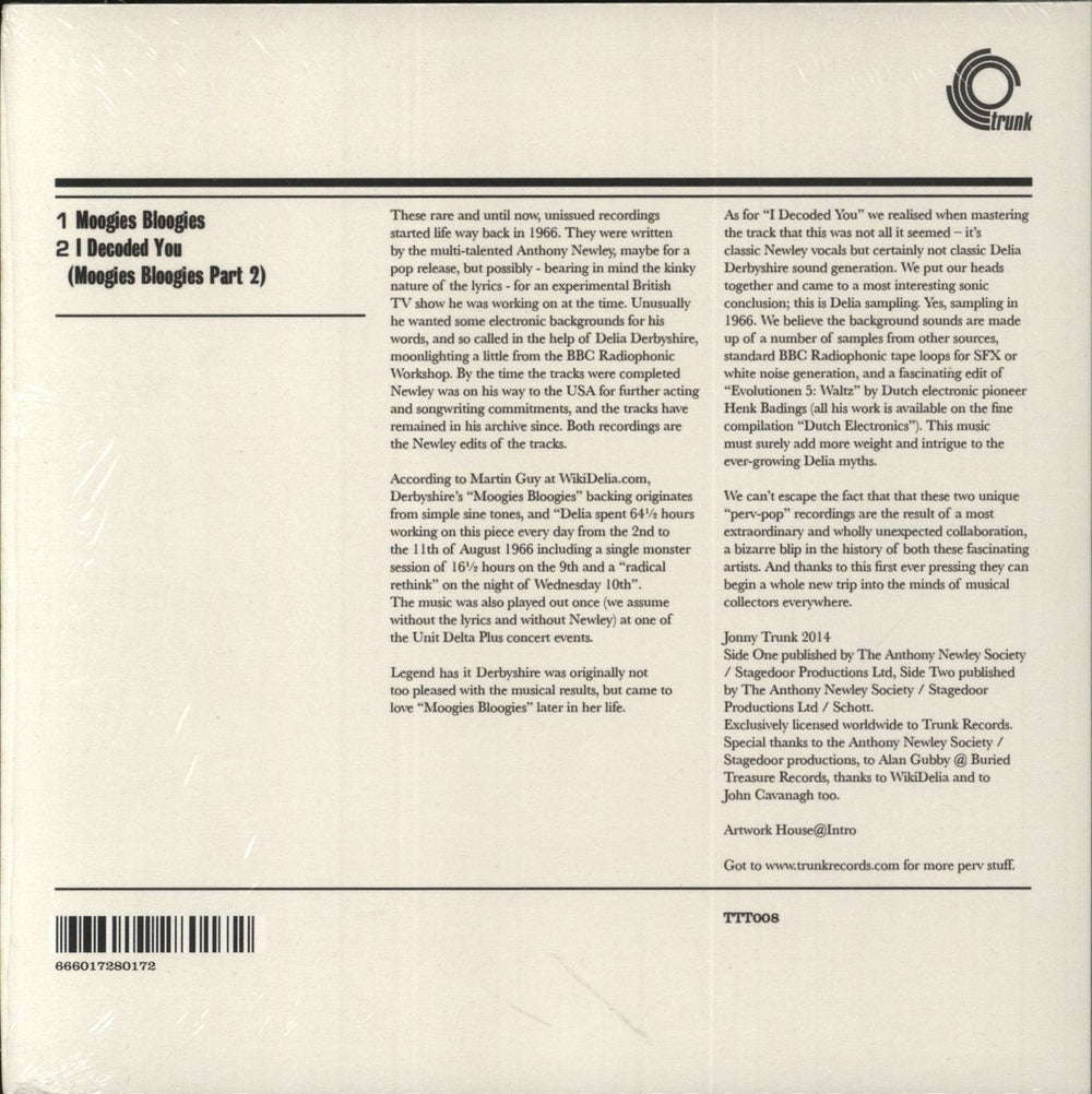 Delia Derbyshire Moogies Bloogies UK 7" vinyl single (7 inch record / 45) 666017280172