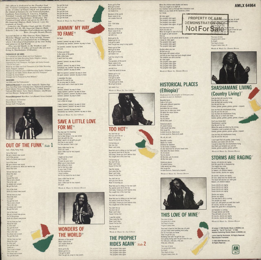 Dennis Brown The Prophet Rides Again - Gold Stamp UK vinyl LP album (LP record)