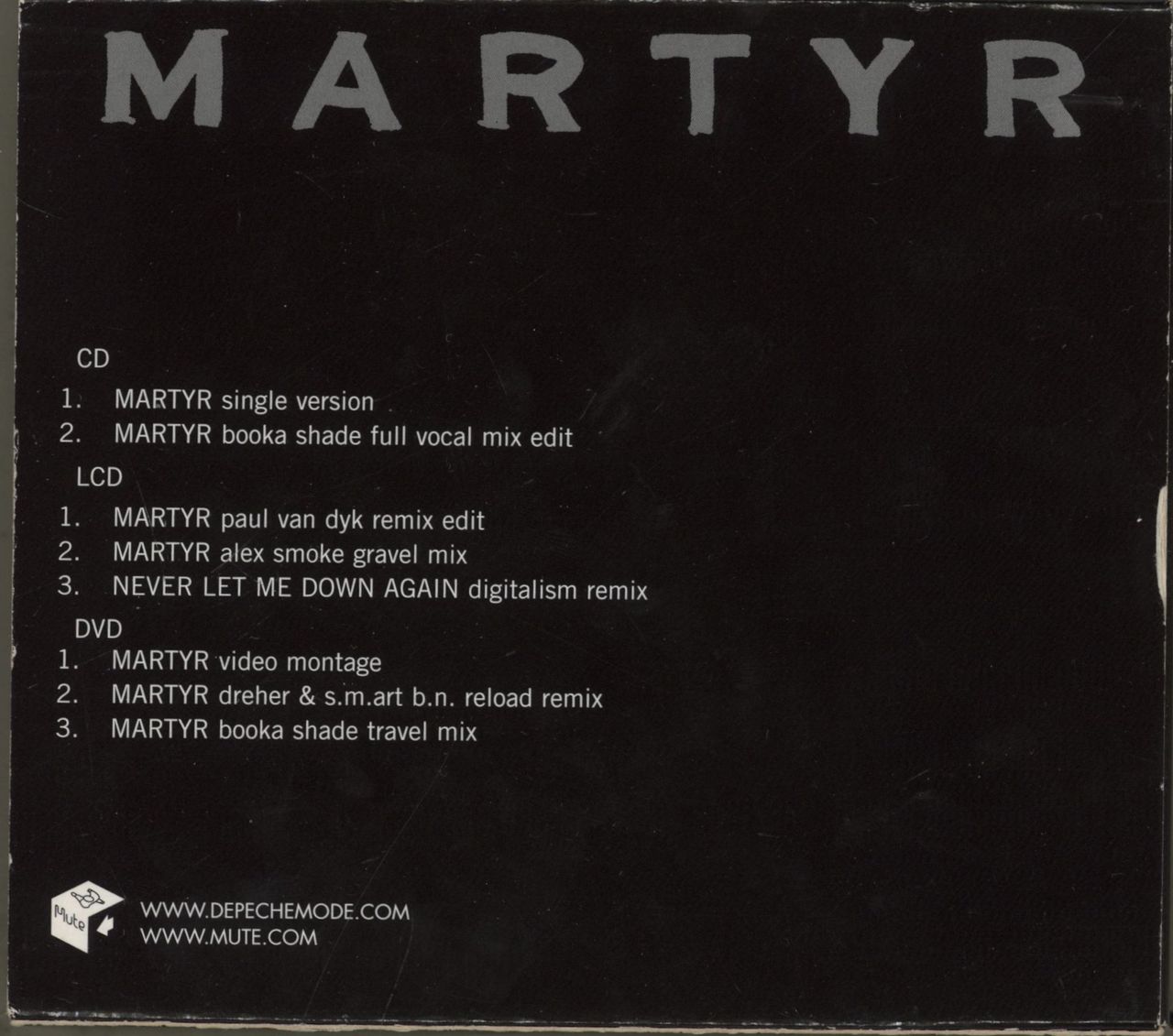 Depeche Mode Martyr + Slipcase UK 3-disc CD/DVD Set
